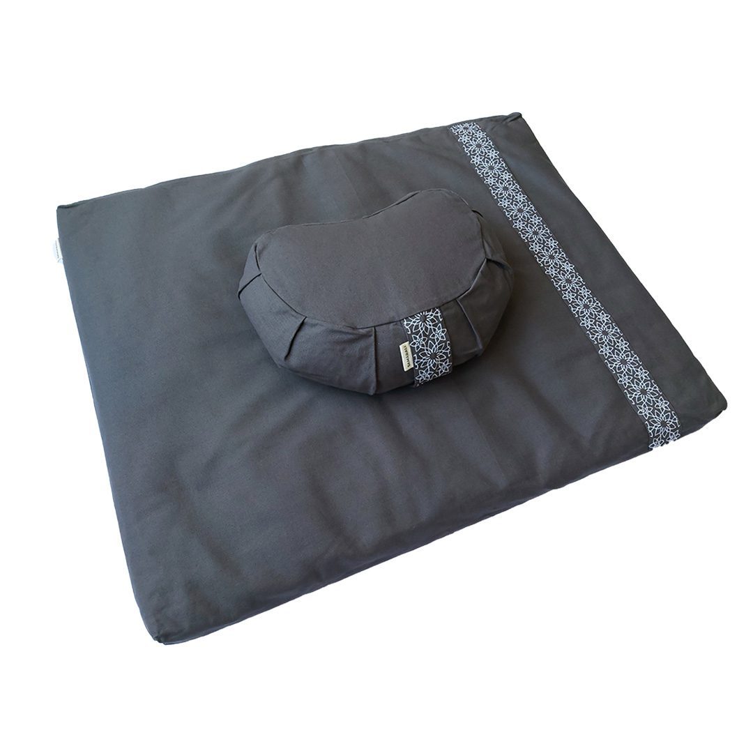 Meditation set with cushion crescent - Grey Top Merken Winkel